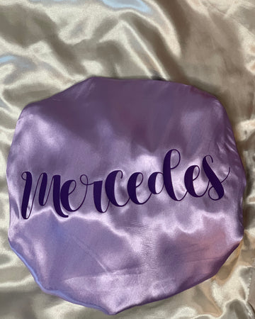 Glam’s PERSONALIZED Silk Double Lined Drawstring Bonnet